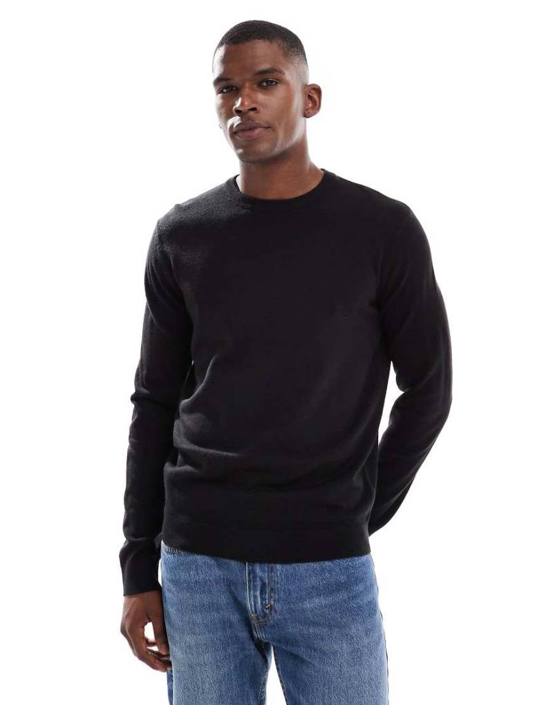 New Look - Schmal geschnittener Pullover in Schwarz von New Look