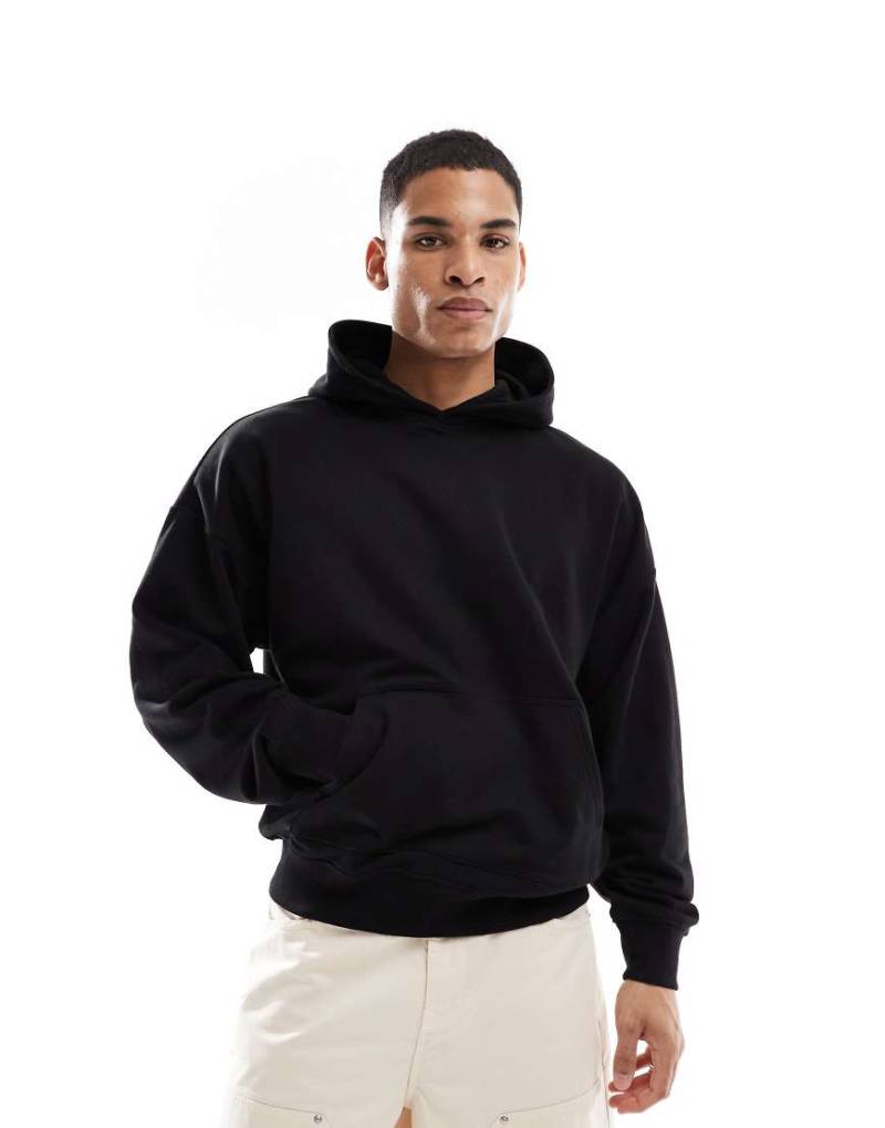 New Look - Schwarzer Oversize-Kapuzenpullover von New Look