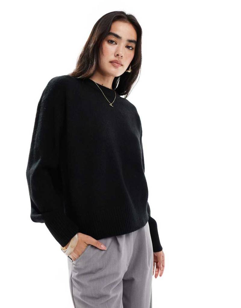 New Look - Schwarzer Pullover mit Rundhalsausschnitt von New Look