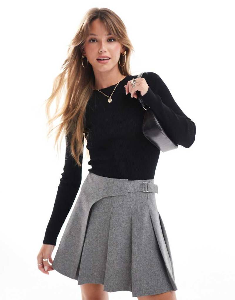 New Look - Strickoberteil in Schwarz mit Rundhalsausschnitt von New Look