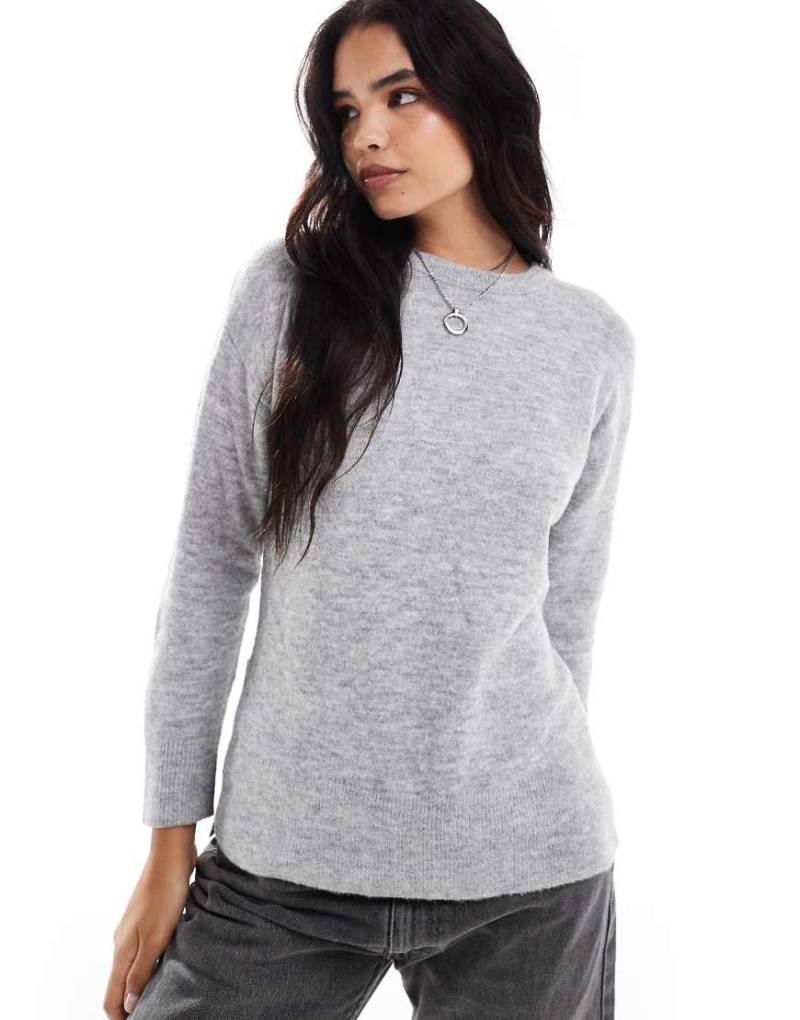 New Look - Strickpullover in Hellgrau von New Look
