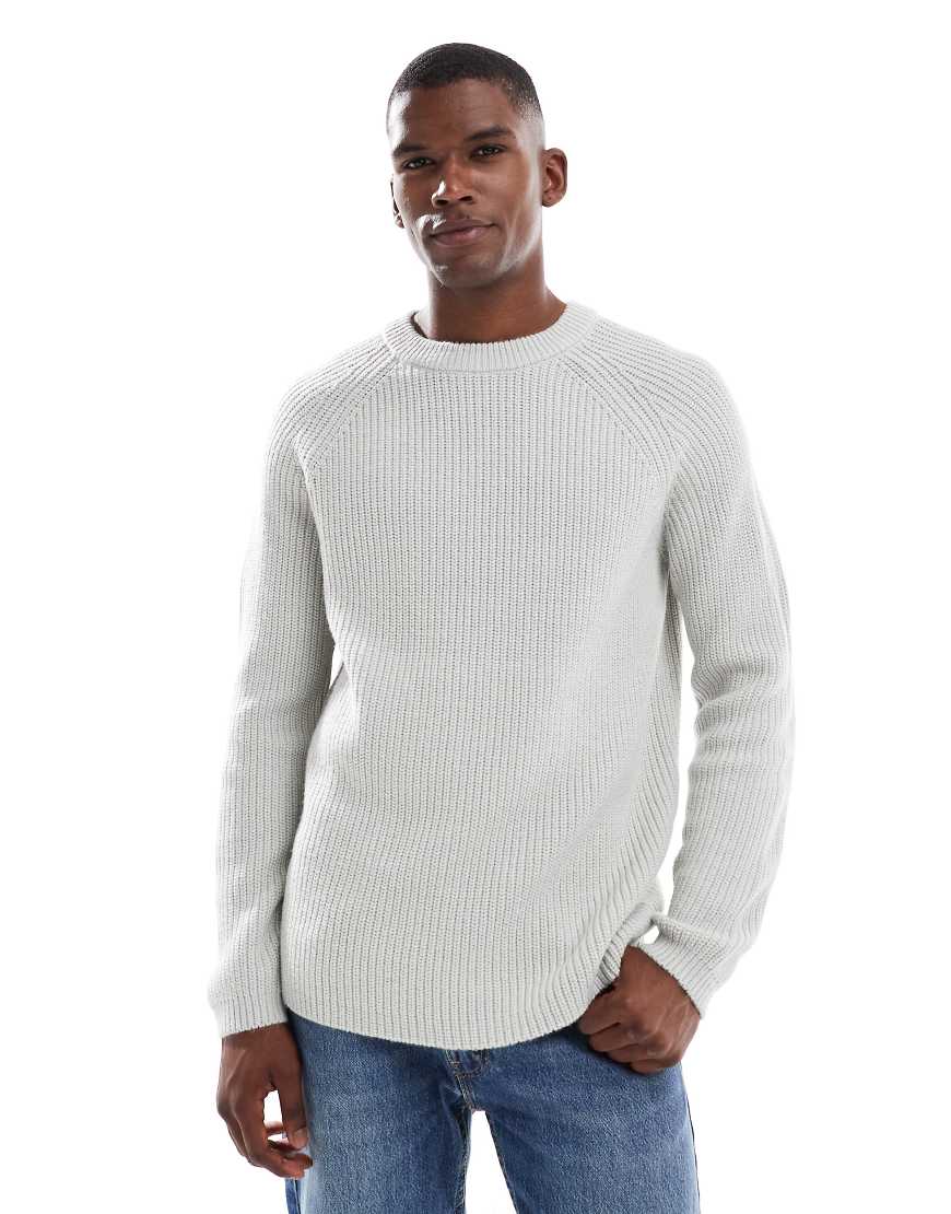 New Look - Strickpullover in meliertem Grau mit Patentmuster New Look - Strickpullover in meliertem Grau mit Patentmuster von New Look