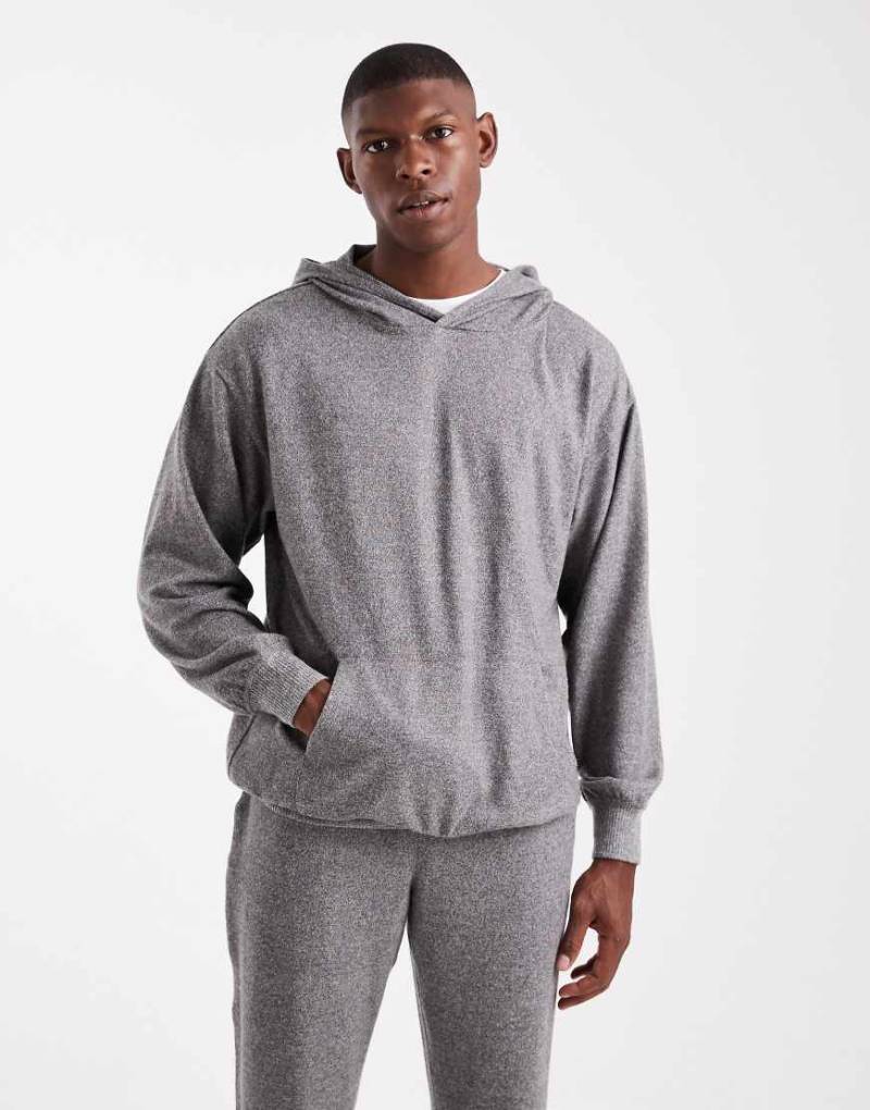New Look - Superweicher Kapuzenpullover in Dunkelgrau, Kombiteil New Look - Superweicher Kapuzenpullover in Dunkelgrau, Kombiteil von New Look