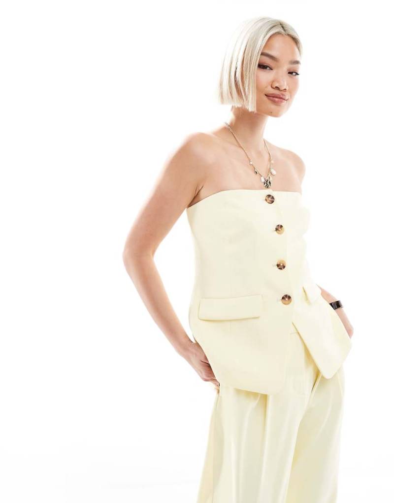 New Look - Trägerlose Weste in Gelb, Kombiteil von New Look