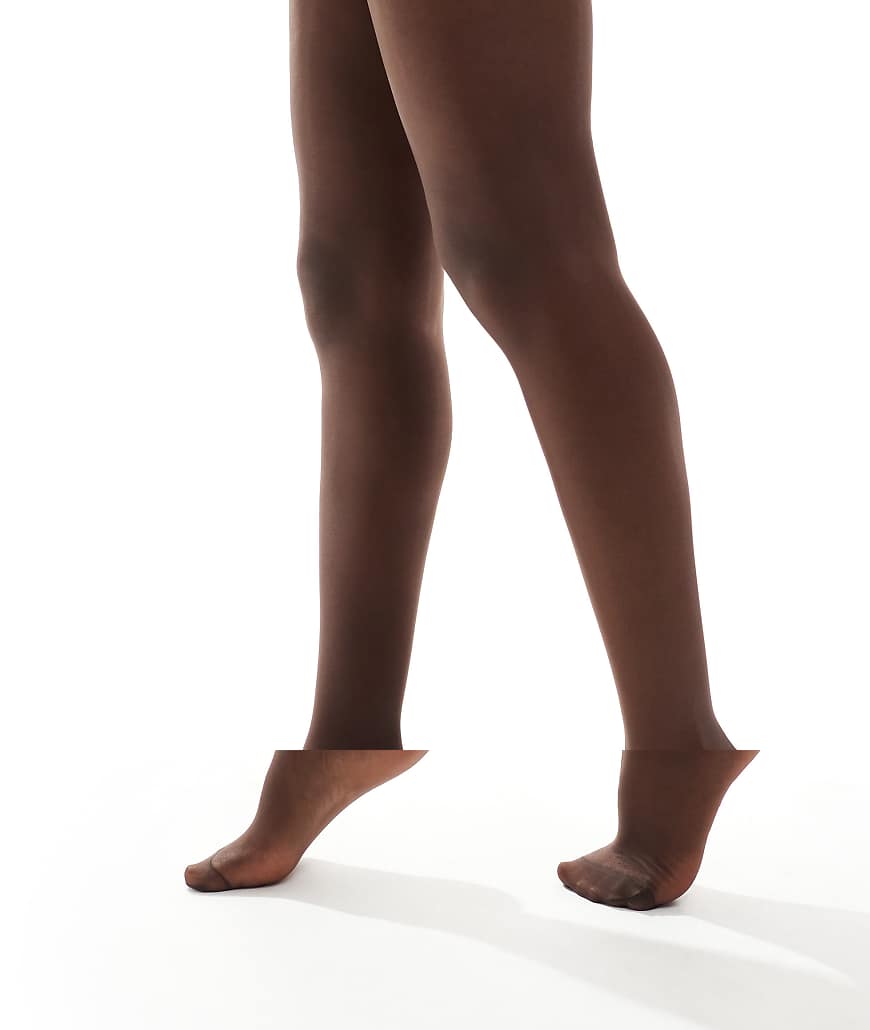 New Look - Transparente, matte Strumpfhosen in Braun, 15 Denier, 3er-Pack-Brown von New Look