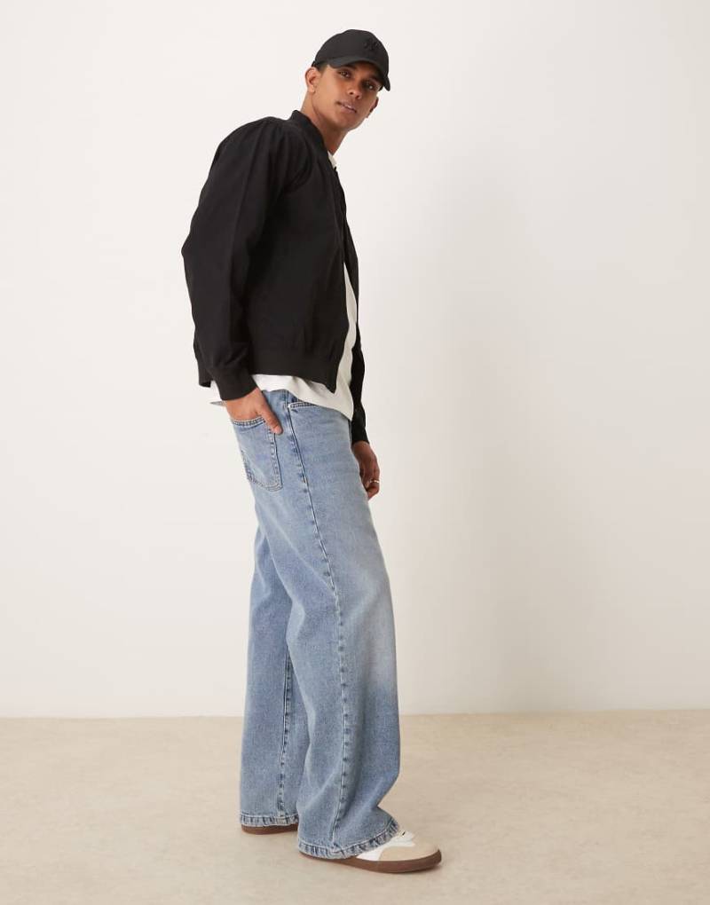 New Look - Twill-Bomberjacke in Schwarz von New Look
