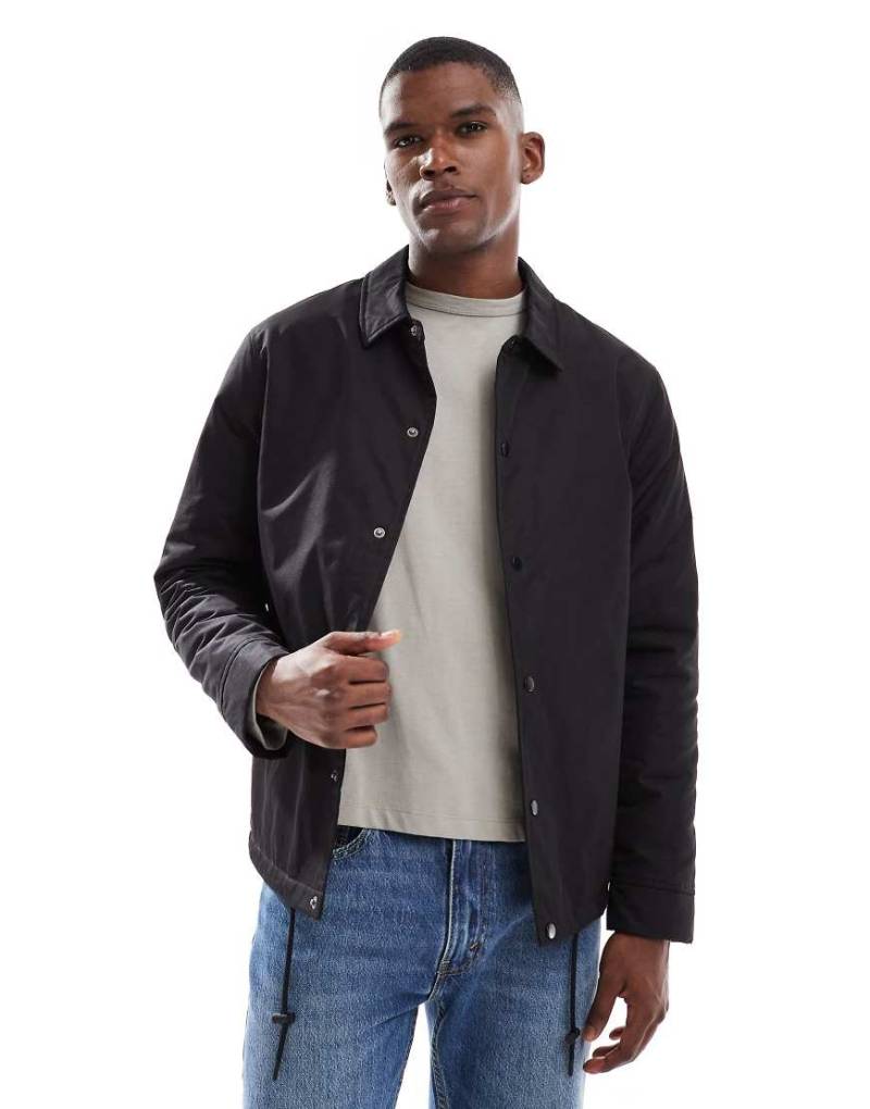 New Look - Wattierte Trainingsjacke in Schwarz von New Look