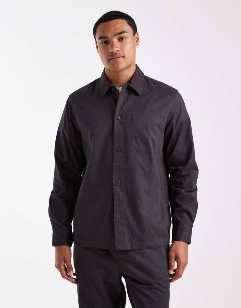 New Look - Weiches Hemd in Dunkelgrau, Kombiteil von New Look