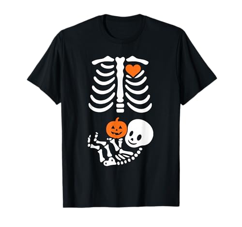 Schwangere Skelett Baby Halloween Look T-Shirt von New Mom Baby Skeleton Halloween Shirt