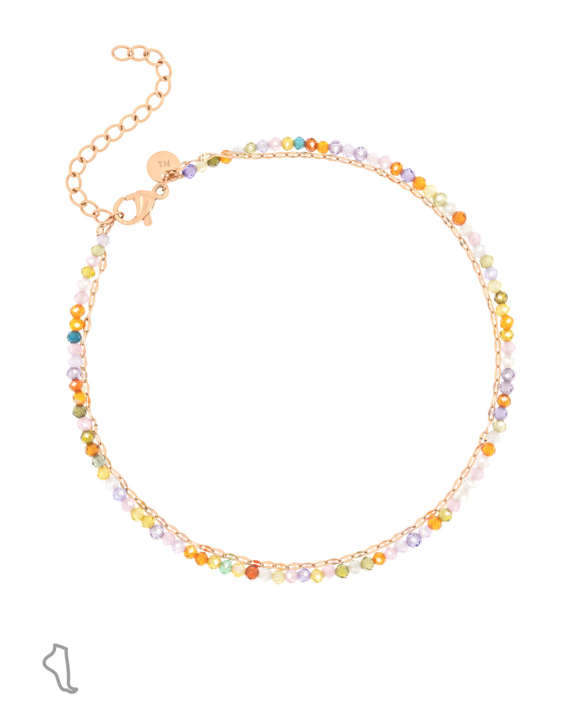 COLOR RADIANCE Fußkette Zirkon von New One