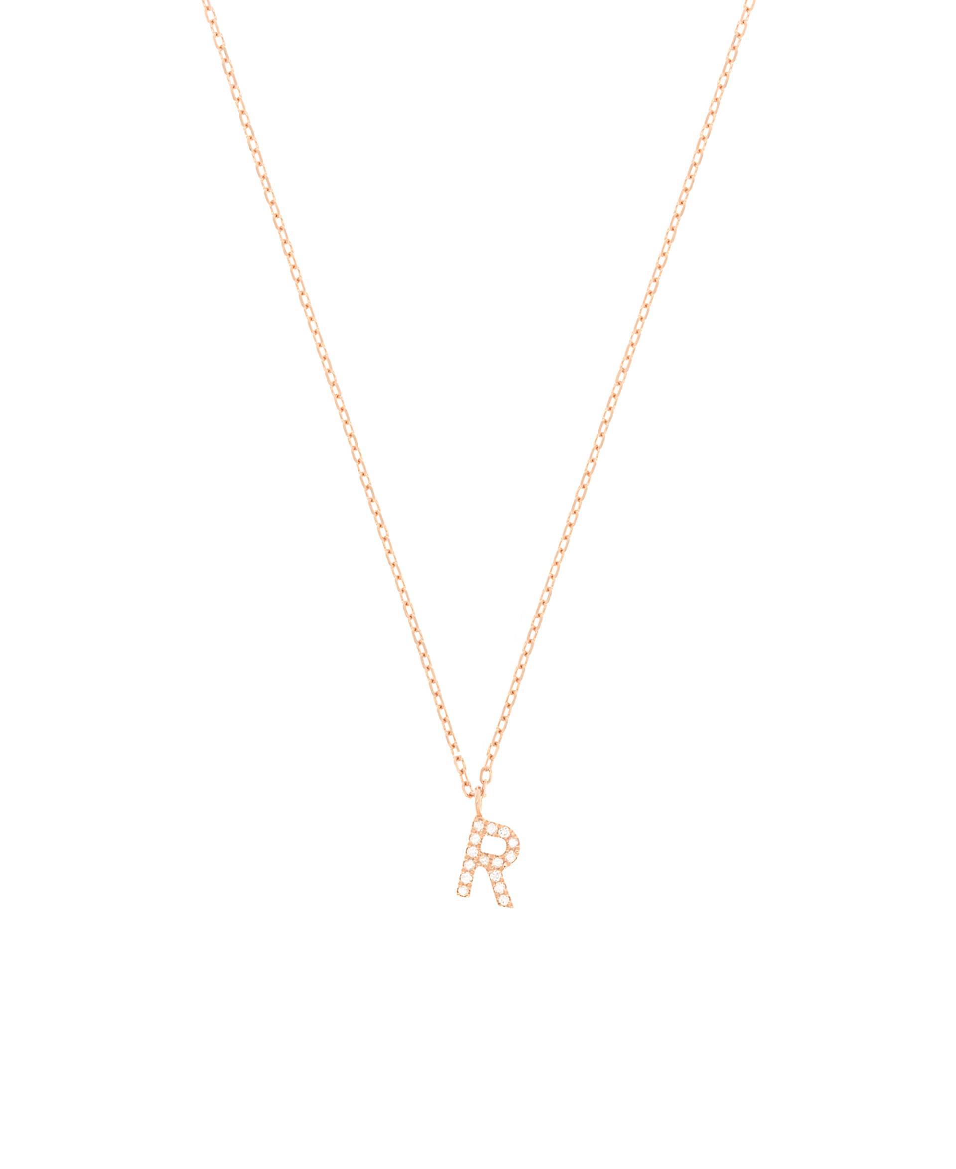 DIAMOND LETTER R 14K Roségold von New One