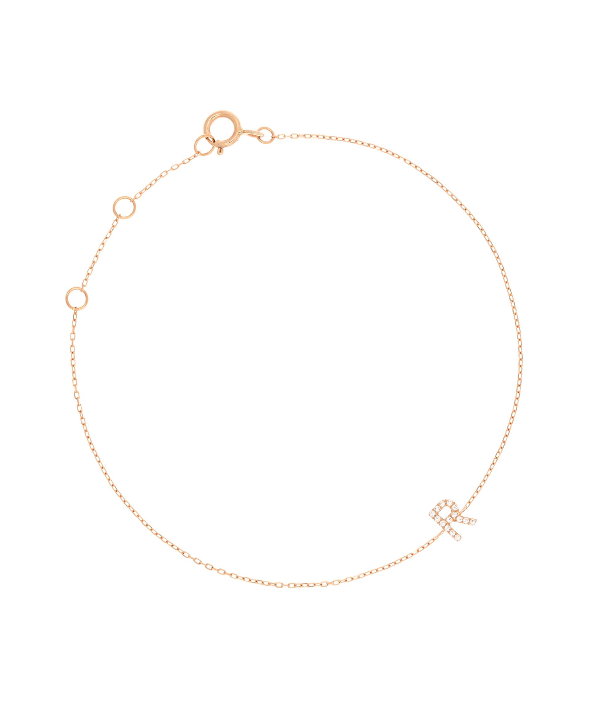 DIAMOND LETTER R 14K Roségold von New One