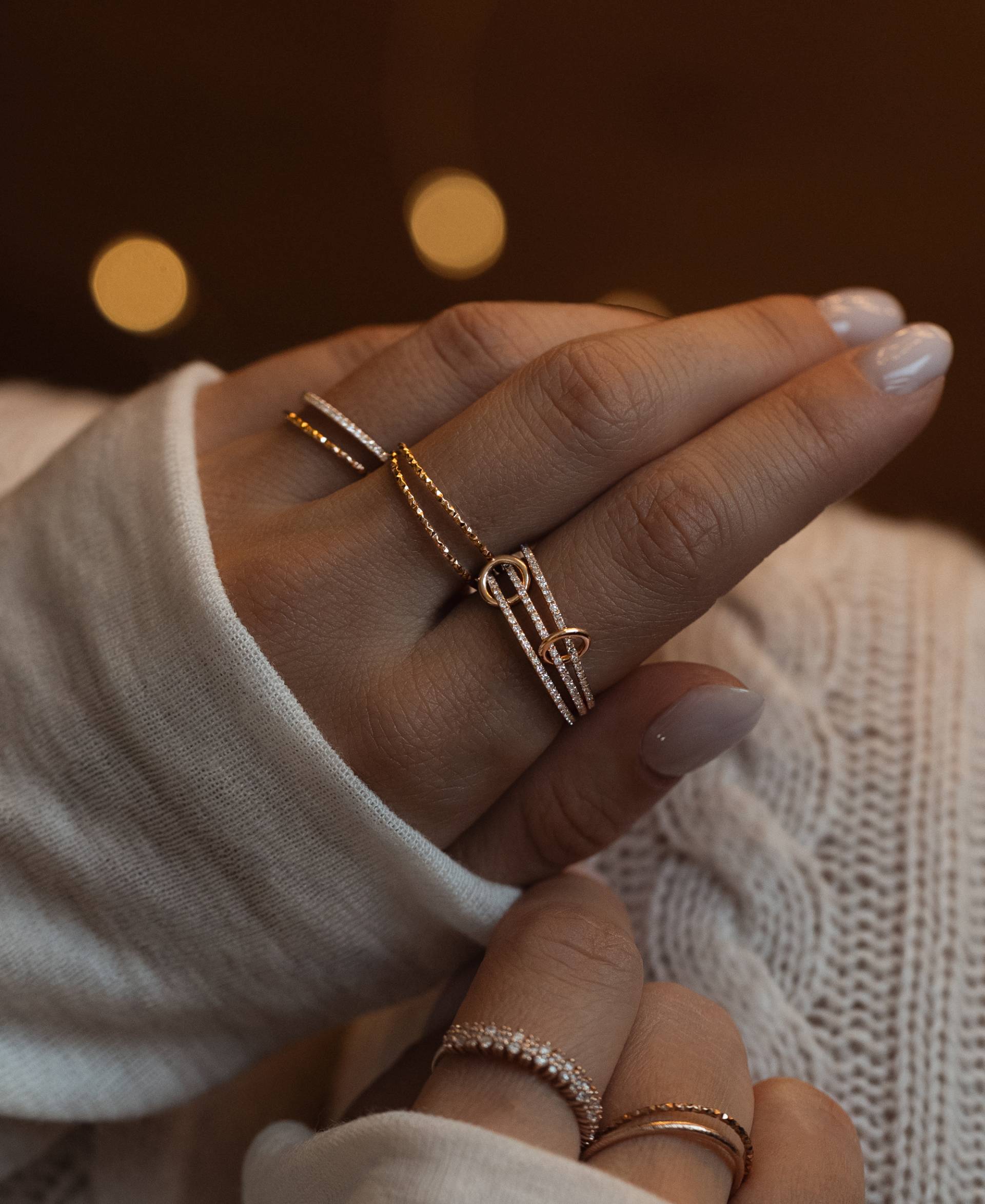 DIAMOND Ringset 14K Roségold von New One