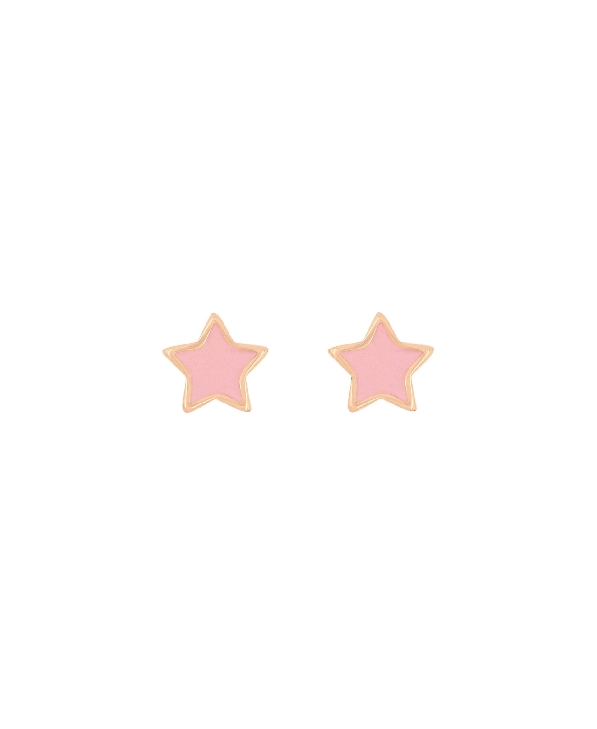 EMAILLE STARS Ohrstecker Rosa von New One
