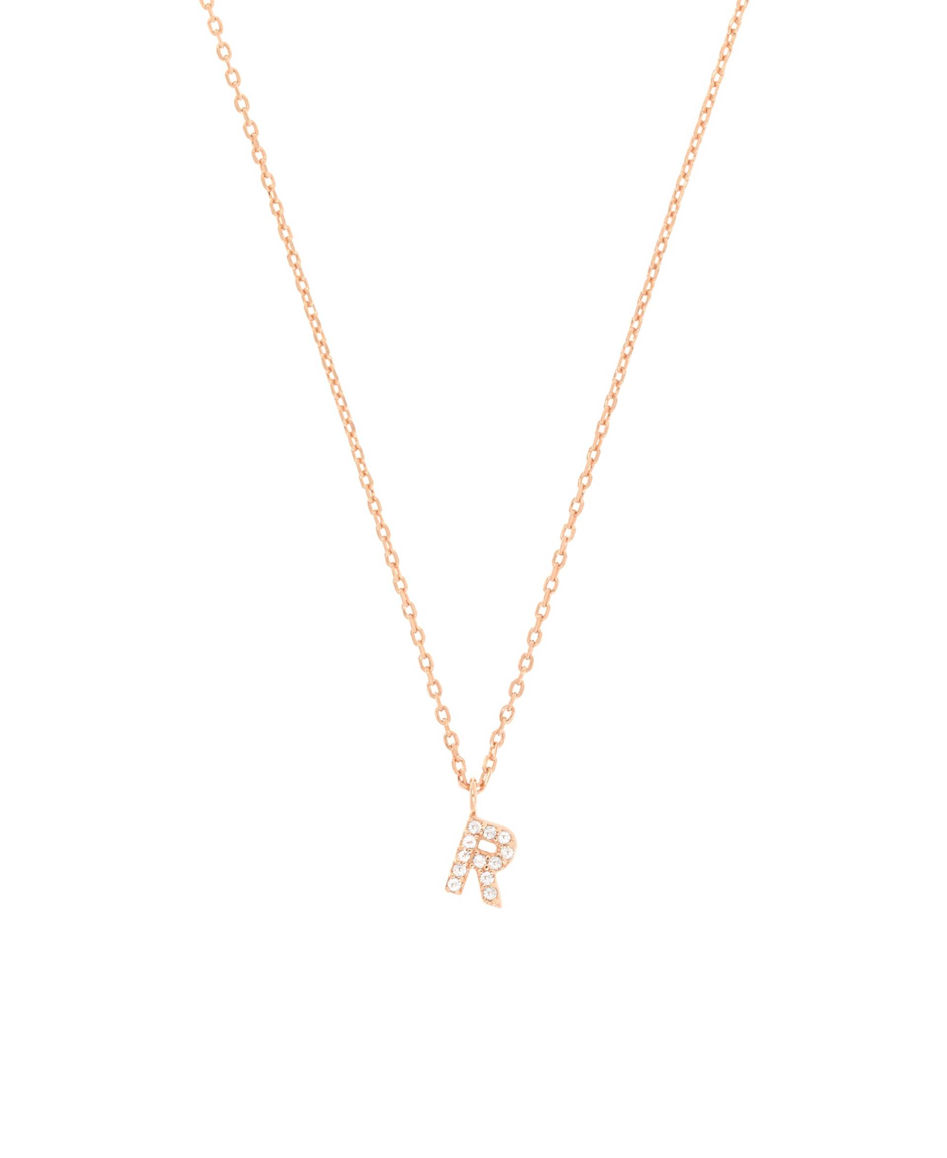 Letter R   Halskette Rosé von New One