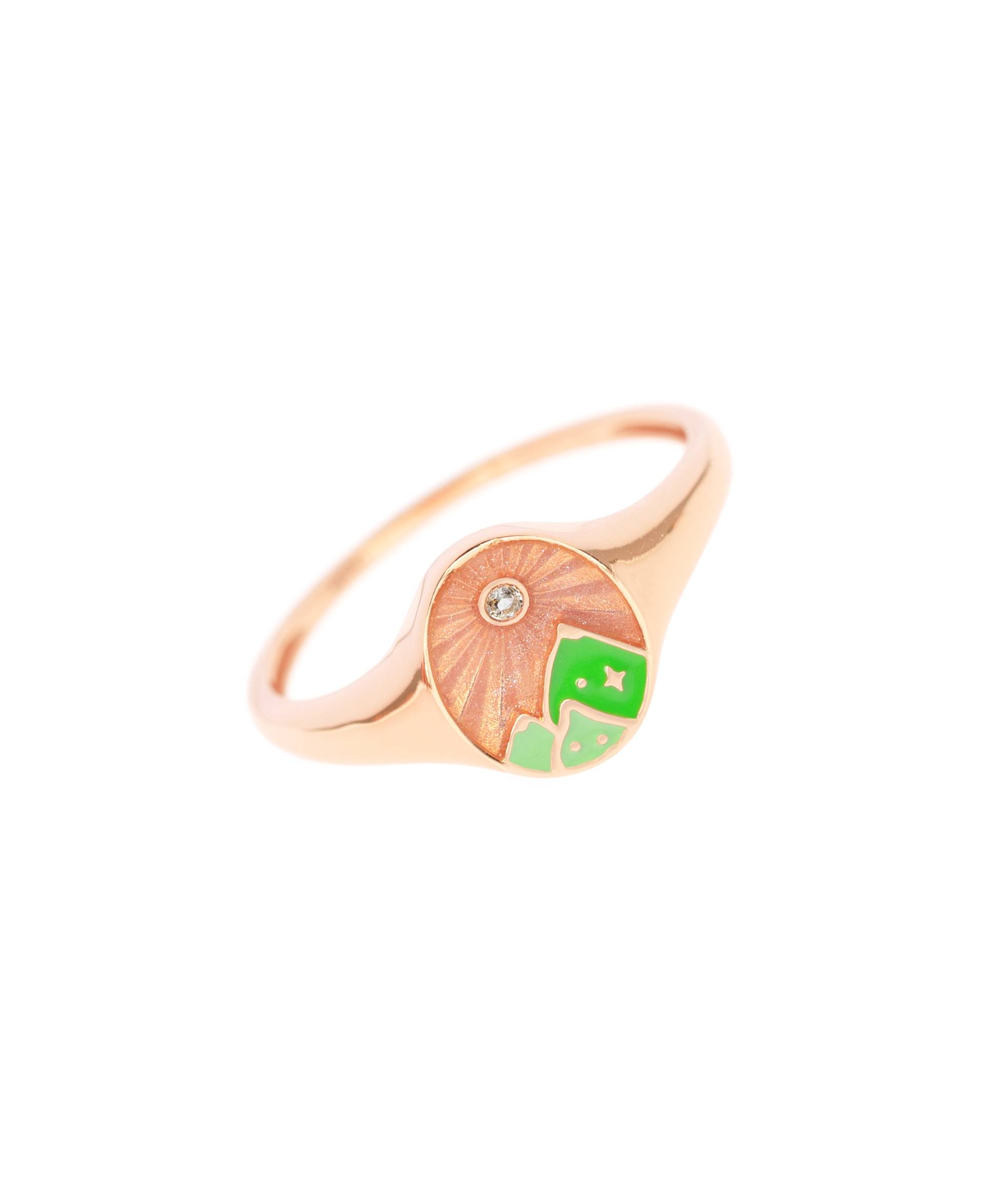 SIGNET Ring Rosa von New One