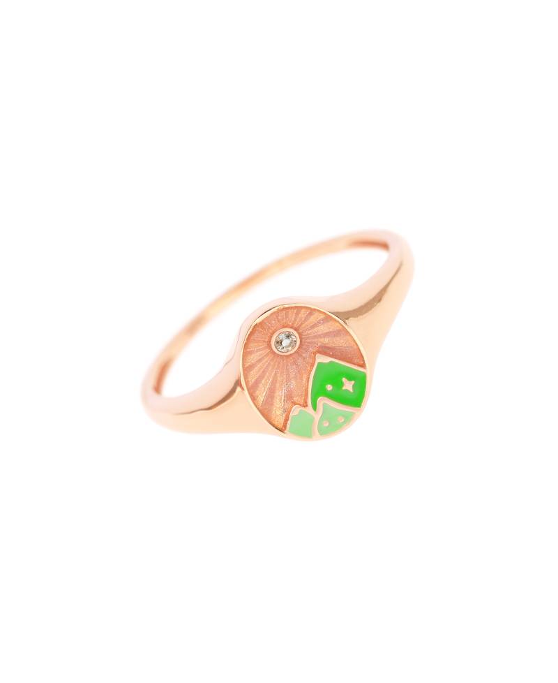 SIGNET Ring Rosa von New One