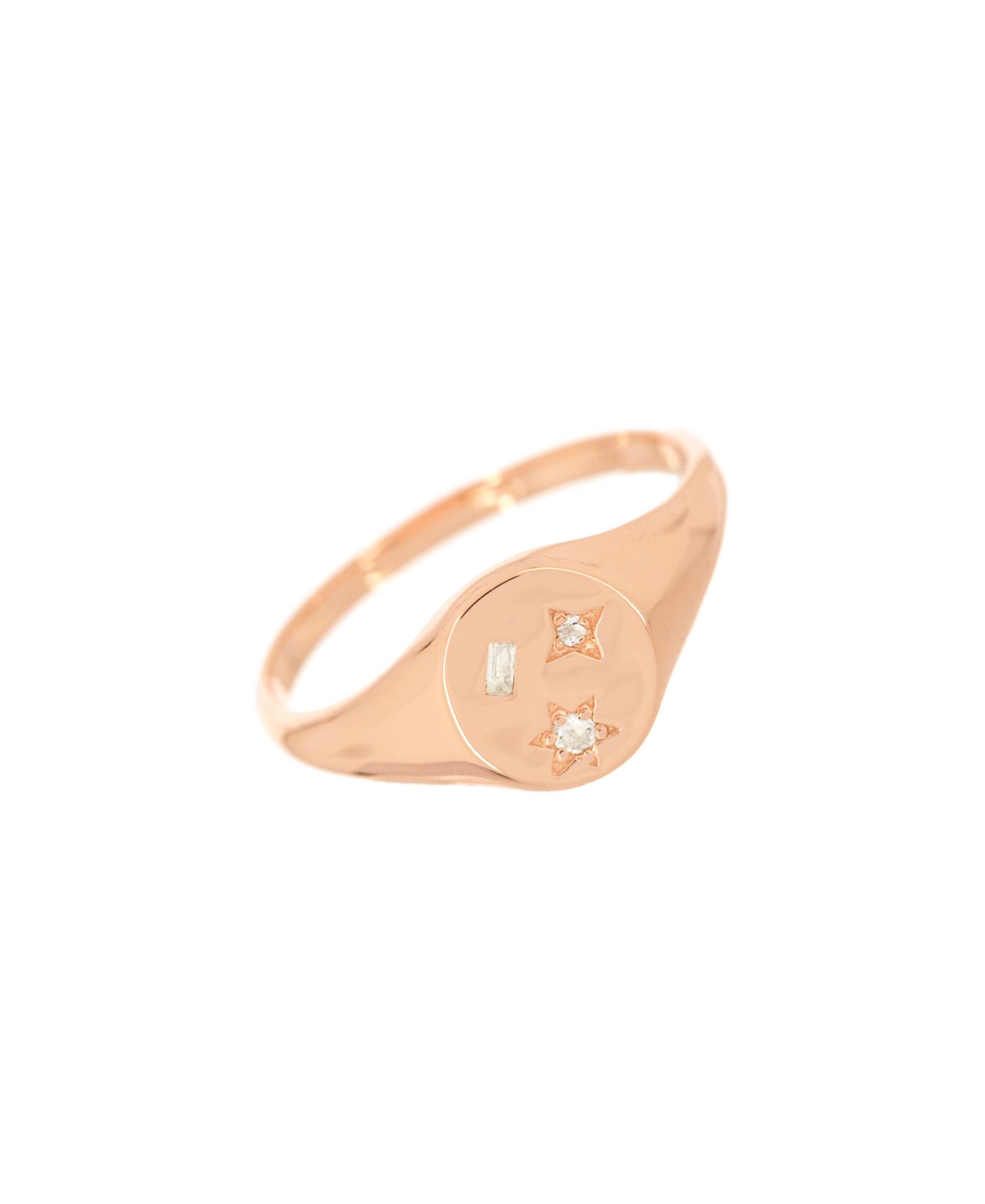 STARLET SIGNET Ring Rosé von New One