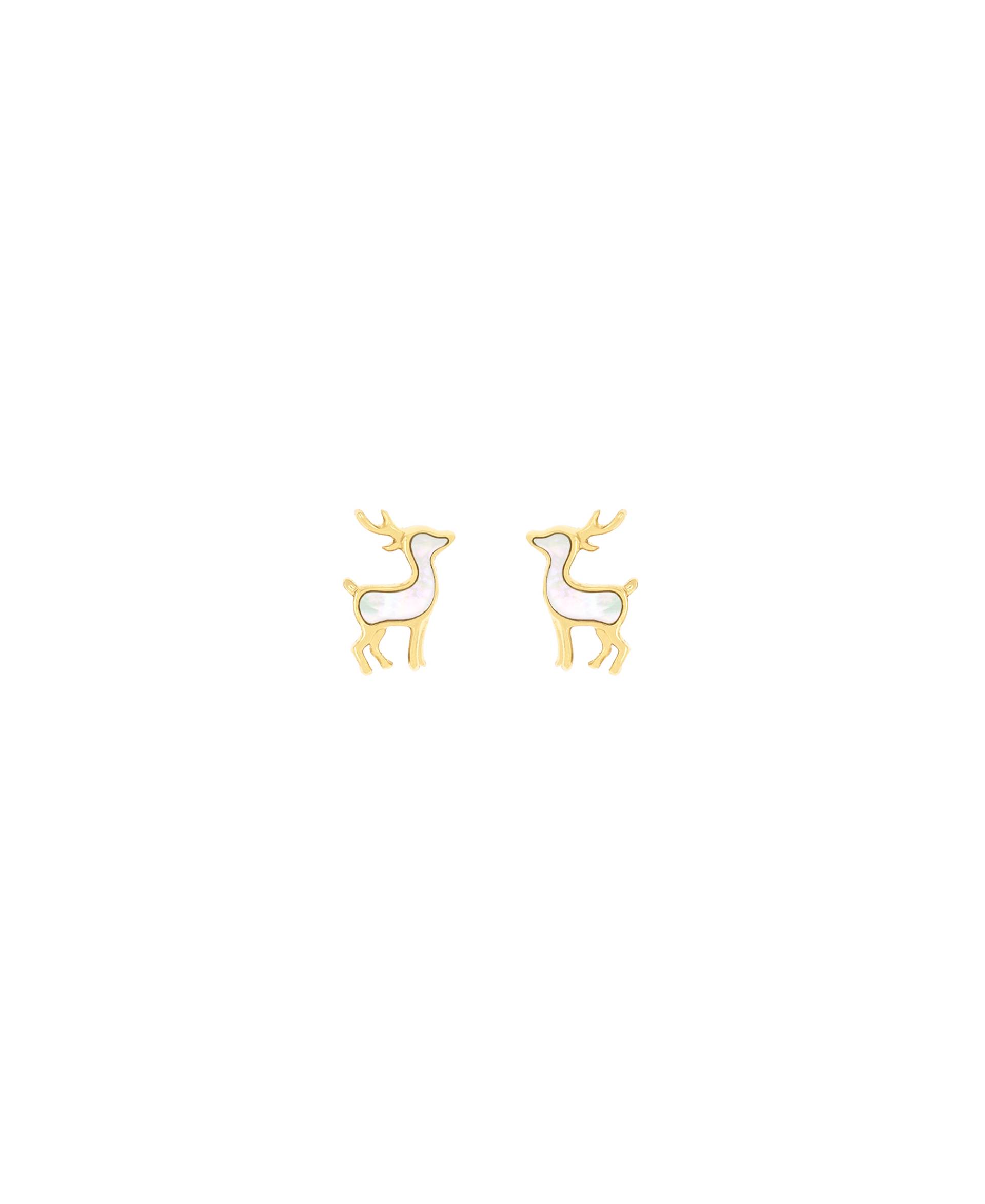 WHITE RUDOLPH Ohrstecker Gold von New One