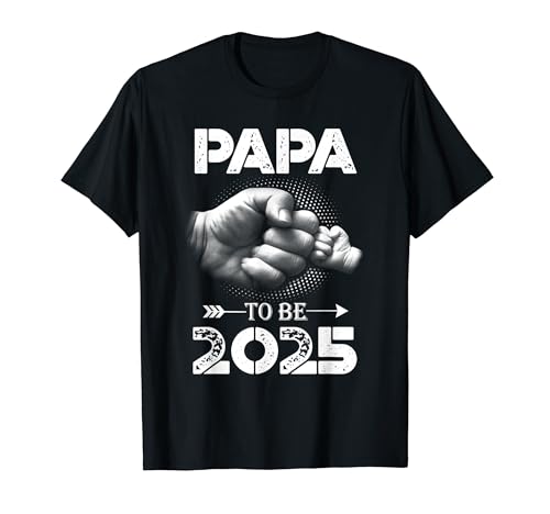 Herren Papa Est 2025 Loading Baby Boy Girl Future New Dad T-Shirt von New Papa for Men, Funny Papa Est 2025