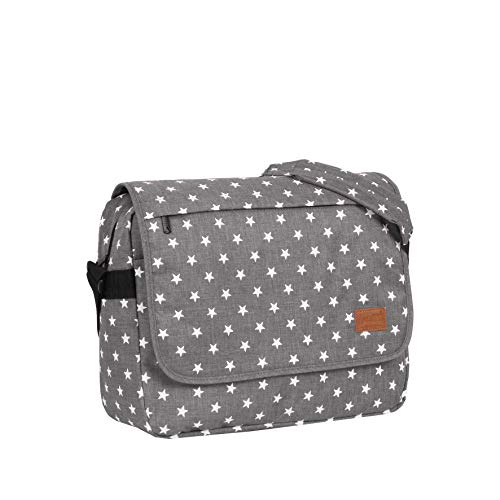 New Rebels ® Star26 - Medium A5 Umhängetasche Mit Überschlag - Mit Stars - Anthrazit von New Rebels