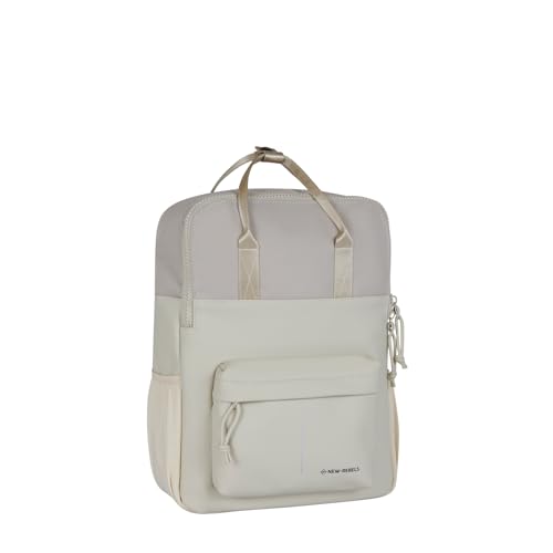 New Rebels Bruce Chicago Beige 17L Rucksack Wasserabweisend Laptop 14" von New Rebels