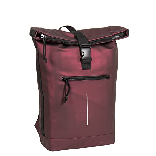New Rebels Daypack Mart Roll-Top Backpack Metallic Burgundy Large II | Rucksack von New Rebels