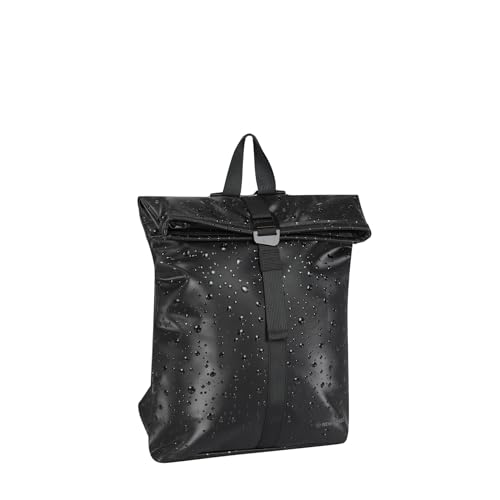 New Rebels Droplets Los Angeles Schwarz Wasserabweisender Rucksack – 7l Rolltop Wasserabweisender Rucksack von New Rebels