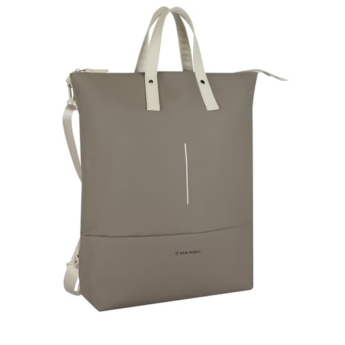 New Rebels Matteo Millburn Taupe 18L Rucksack Shopper Wasserabweisend Laptop 15.6" von New Rebels