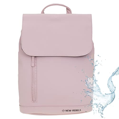 New Rebels Rucksack Damen Daley Fashion small Damenrucksack Mini Handtasche Plane 51.1312 + Schlüsseletui (Dusty Rose 13) von New Rebels
