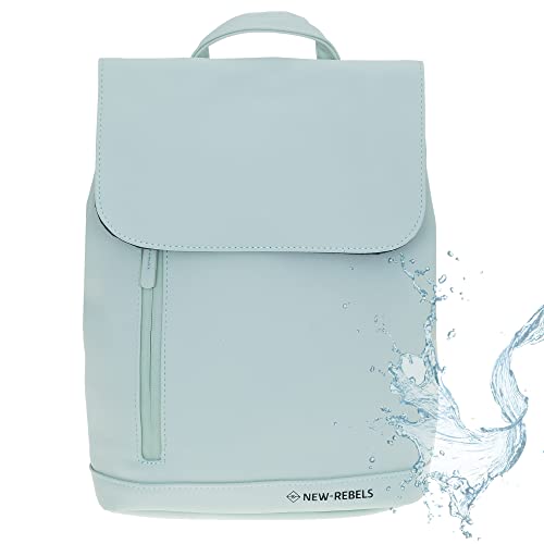 New Rebels Rucksack Damen Daley Fashion small Damenrucksack Mini Handtasche Plane 51.1312 + Schlüsseletui (Mint Grün 67) von New Rebels