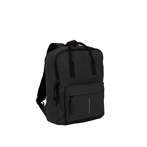 New Rebels Rucksack Damen & Herren – Stylischer & leichter Tagesrucksack mit Laptopfach bis 13 Zoll – Wasserabweisend, gepolstert & mit Reißverschlussfach Schwarz von New Rebels