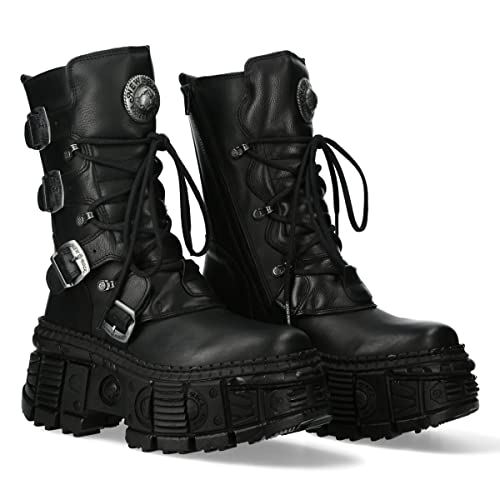 NEW ROCK M.WALL373-S5 Damen-Stiefel mit Reißverschluss, Schwarz, Schwarz , 40 EU von New Rock