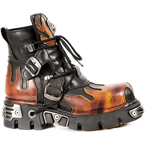 New Rock , Unisex Erwachsene Biker Boots , Schwarz - schwarz - Größe: 46 EU von New Rock