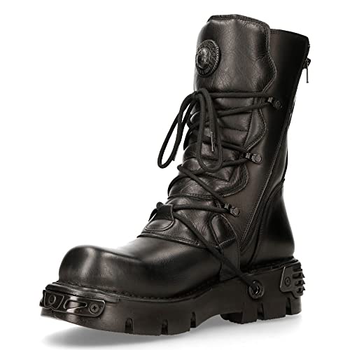 New Rock 391-S18 Stiefel Schwarz Echtleder Lederhalbstiefel Boots von New Rock