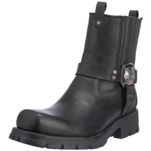 New Rock 7605-s1, Herren Motorradstiefel, schwarz, EU 42 / 8 UK von New Rock