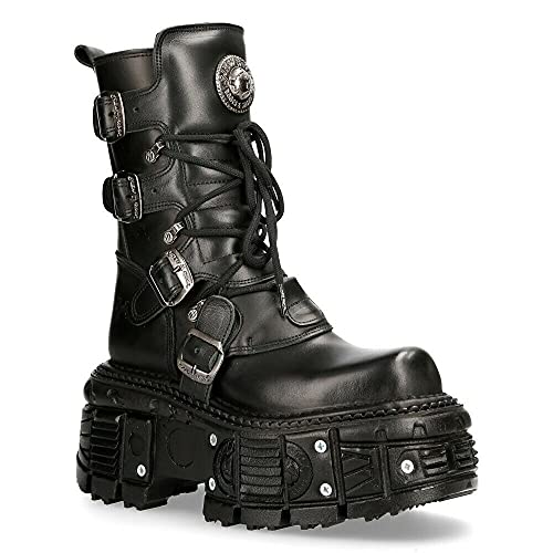 New Rock BOOTS TANK373-S1 Schwarz Leder Unisex Kombat Biker Goth Punk Design Boots New Rock BOOTS TANK373-S1 Schwarz Leder Unisex Kombat Biker Goth Punk Design Boots von New Rock