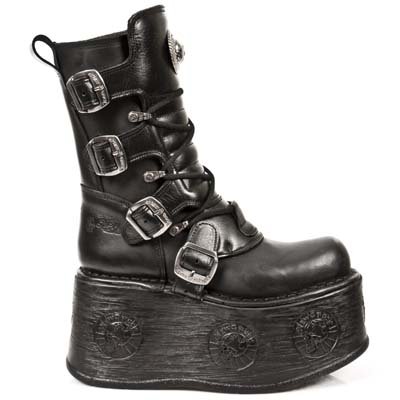 New Rock Boots Lederstiefel schwarz Style 1473 von New Rock