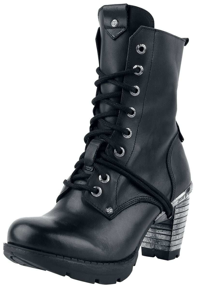 New Rock - Gothic Boot - Trail Negro Tacon Acero - EU36 bis EU42 - für Damen - Größe EU37 - schwarz von New Rock