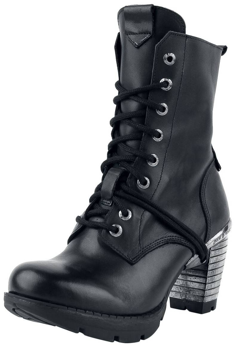 New Rock - Gothic Boot - Trail Negro Tacon Acero - EU36 bis EU43 - für Damen - Größe EU40 - schwarz von New Rock
