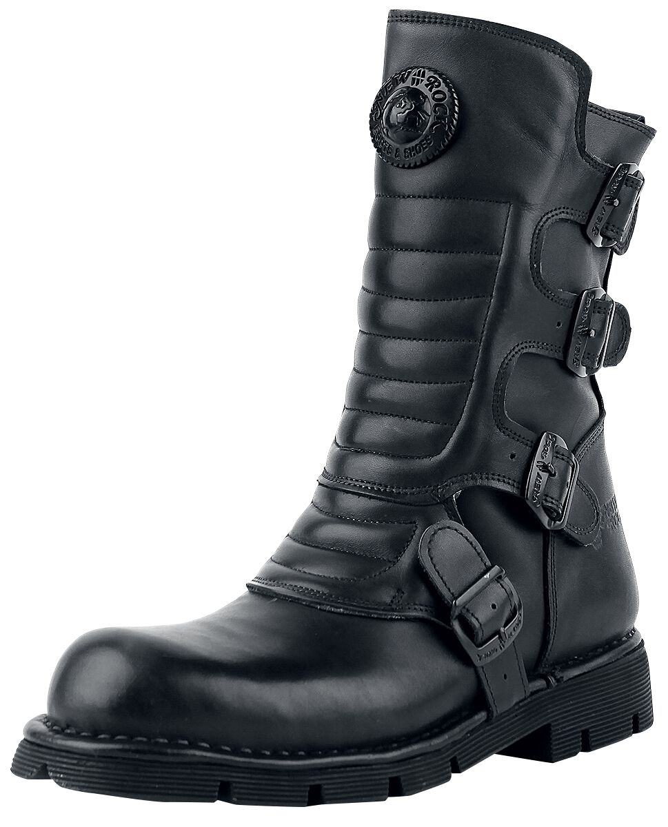 New Rock - Gothic Stiefel - Crust Black - EU40 bis EU47 - für Männer - Größe EU40 - schwarz von New Rock