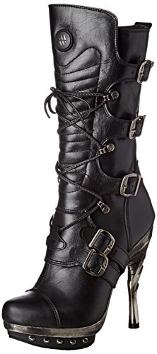 New Rock M-punk001-c1 Motorradstiefel Damen, Schwarz - Schwarz - Größe: 40 EU von New Rock