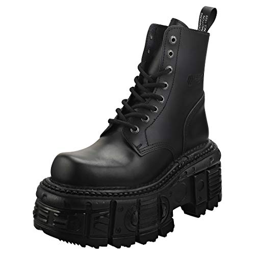 New Rock Metallic M-mili084n-s5 Unisex Stiefel Plattform Black - 38 EU von New Rock