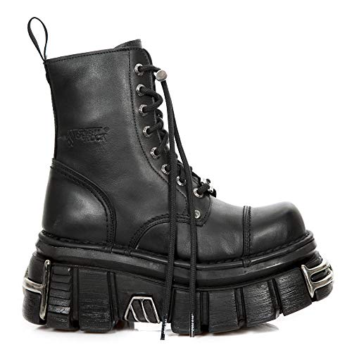 New Rock Military Stylish Boots Unisex-Klassische Stiefel, Schwarz , 40 EU von New Rock