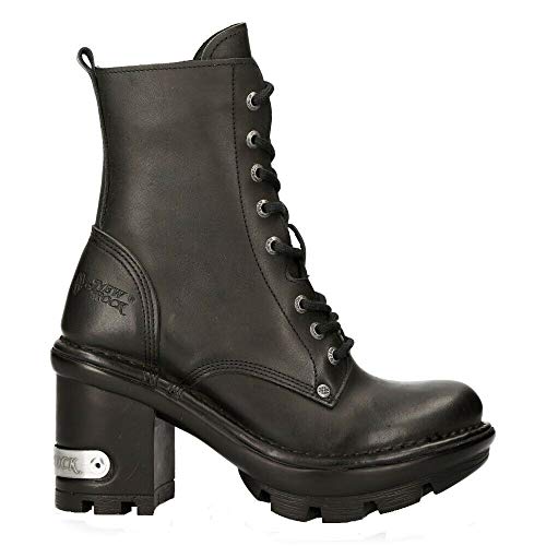 New Rock NEOTYRE07X-S1 GOTH ROCK Stiefeletten Schwarz Leder Wild Biker Fashion Punk Schuhe 37 von New Rock