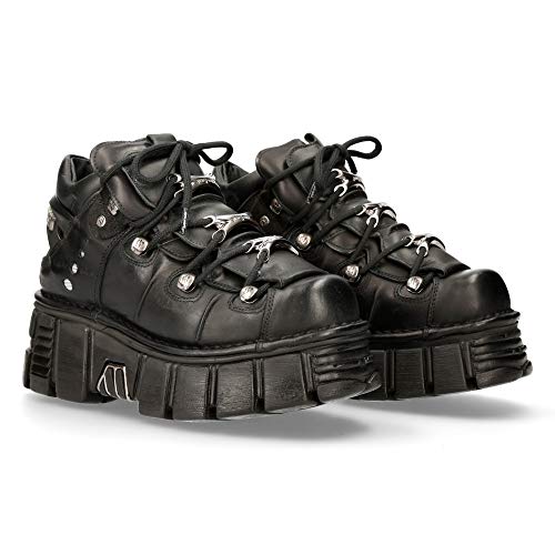 New Rock Schnürschuhe für Damen M-106-C66 Größe 42 Schwarz von New Rock