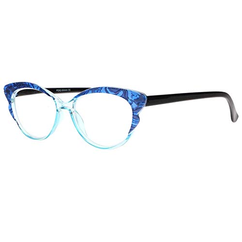 Lesebrille Schmetterling Blau und Schwarz Damen Trend Buty – Größe: Dioptrien 2,5 – Farbe: Blau – Damen von New Time