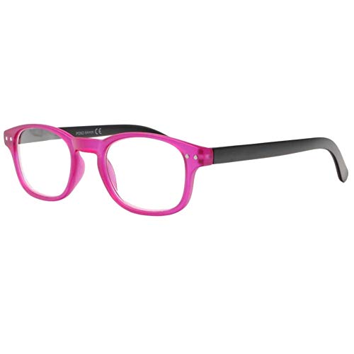 New Time Lupenbrille, Rosa, Fuchsia und Schwarz, rechteckig, Laky – Größe: Dioptrien 3 – Farbe: Rosa – Unisex von New Time