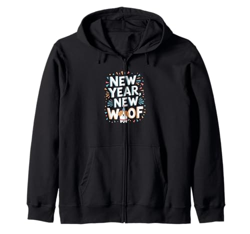 New Year New Woof 2026 Funny Dog Herren Kinder Damen Kapuzenjacke New Year New Woof 2026 Funny Dog Herren Kinder Damen Kapuzenjacke von New Year New Woof 2026 Funny Dog
