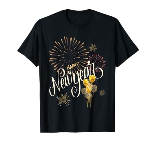 Herren Happy New Year's Eve Fireworks T-Shirt Herren Happy New Year's Eve Fireworks T-Shirt von New Years Eve Happy New Year Store
